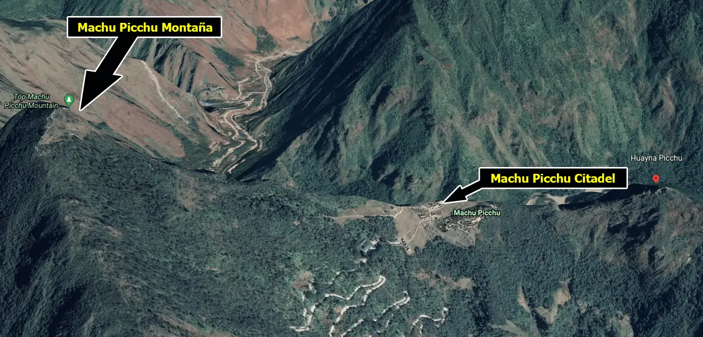 Machu Picchu mountain map